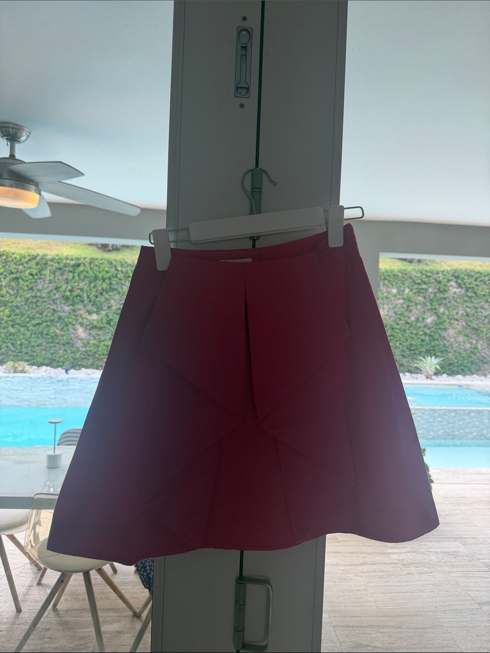 Anthropologie Raspberry A-Line Skirt